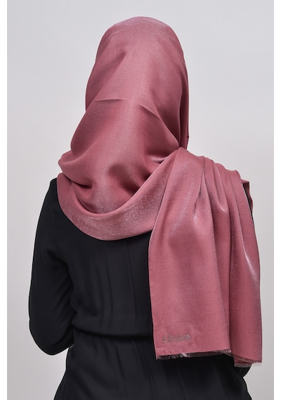 Altobeh Kadın Düz Renk Pırıltı Simli Tesettür Shawl Parlak Abiye Şal - Koyu Maron