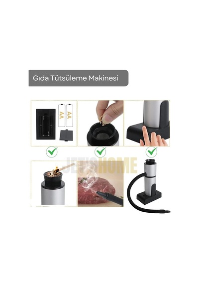 Gıda Tütsüleme Makinesi Aroma Tatlandırıcı İçecek Dumanlama Makinesi Krom