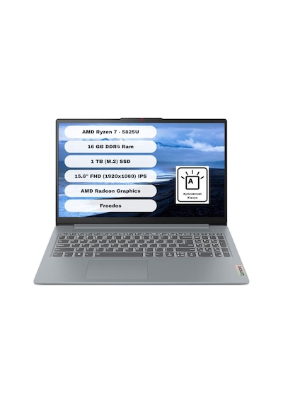 Lenovo IdeaPad Slim 3 82XM018ETR R7-5825U 16 GB 1 TB SSD 15.6" Free Dos Dizüstü Bilgisayar