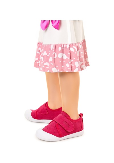 Kiko Kids Daffy Cırtlı Kız Bebek İlk Adım Panduf Ayakkabı Fuşya