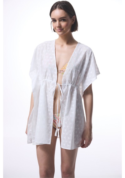 Penti Kırık Beyaz Brode Kaftan