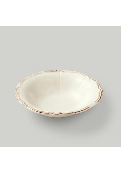 Linens Cinnamon Porselen 25 Cm Salata Kasesi Ekru-kahve Ekru