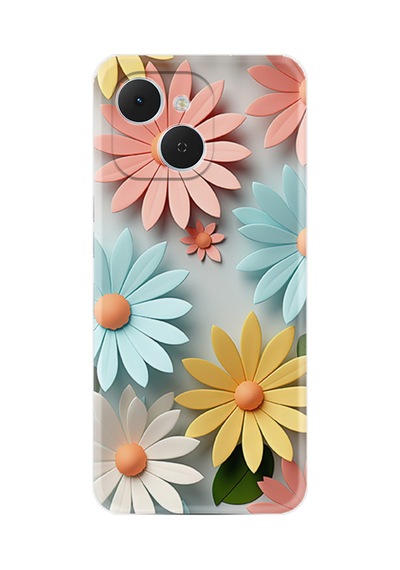 Tecno Spark 40c Km4n Kılıf Boutique Baskılı Resimli Güzel Çiçekler Pcode -020