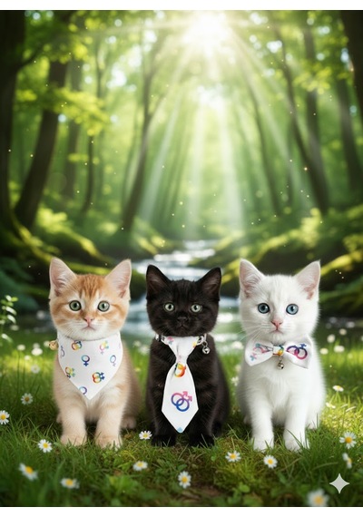 Flypet Karışık Desen Kedi Tasma Seti & Yavru Köpek Tasma Seti 13cm-24cm Ayarlanabilir Tasma