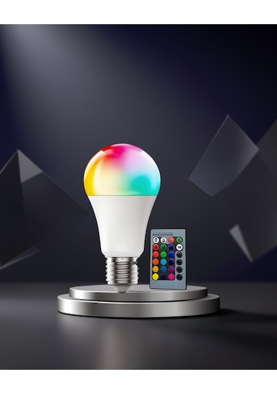 Rgb Led Ampul E27 10w Ayarlanabilir Parlaklık Diğer