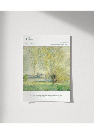Çerçevesiz Poster Claude Monet Söğütler