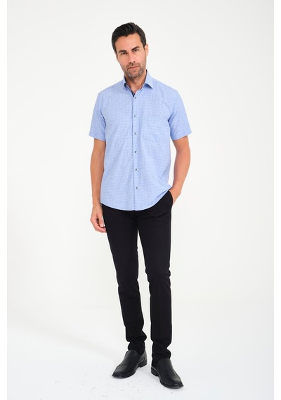 Klasik Kısa Kol Açık Zemin Kutu Desen Keten Cotton Hediye Kutulu Erkek Gömlek Fs-000745 - Mavi-1666 MAVİ Klasik Kısa Kol Açık Zemin Kutu Desen Keten Cotton Hediye Kutulu Erkek Gömlek Fs-000745 - Mavi-1666 MAVİ