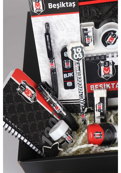 Dekomus İle Lisanslı Beşiktaş Özel Kutulu 19 Parça Premıum Kırtasite Seti Altın