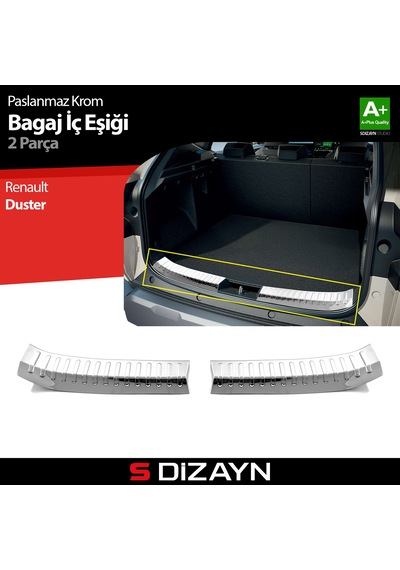 S-dizayn Renault Duster Krom Bagaj İç Eşiği 2 Prç. 2024 Üzeri A+ Kalite