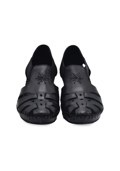 Kadın Comfort Deri Sandalet Siyah 18793056 Yetişkin