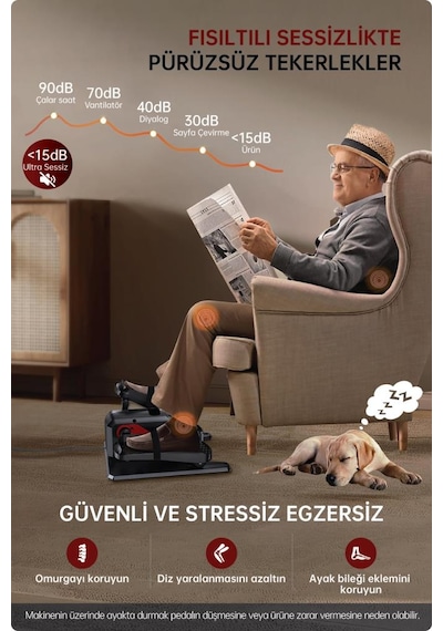Livenzi Fit Eliptik Kondisyon Bisikleti Egezersiz Ve Ayak Masaj Aleti Siyah