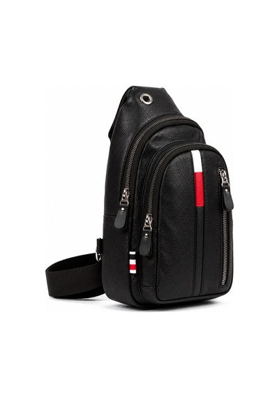 Newish Polo Erkek Deri Usd Kulaklık Çıkışlı Çapraz Bady Bag Göğüs Ve Omuz Çantası New132 - Siyah