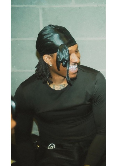Purplejam Siyah Durag Ayarlanabilir Premium Unisex Bandana