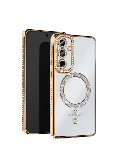 Samsung Galaxy Uyumlu   S25 Edge Joke Simli Magneticsafe Kılıf - Gold