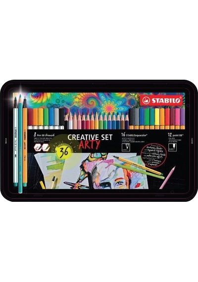 Stabilo Kreatif Set Arty 36 Lı Metal Kutu 87/3193 Çok Renkli