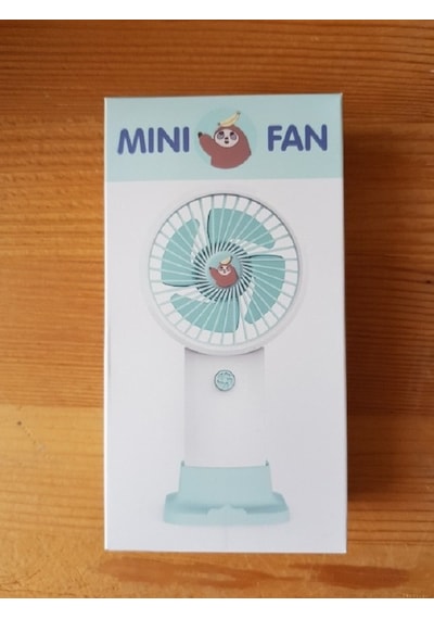 Şarjli Mini El Fanı Masa Fanı Soğutucu Masa Üstü Vantilatör Usb Stantlı Cep Telefonu Tutucu Sarı