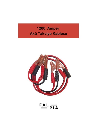 Premium Seri %100 Bakır Kalın Kablo 1200 Amper Güçlü Araç Oto Akü Takviye Hızlı Şarj Kablosu 1 Adet - 676617430