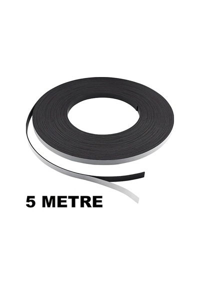 5 Metre 12Mm Şerit Magnet Mıknatıs, Arkası Yapışkanlı
