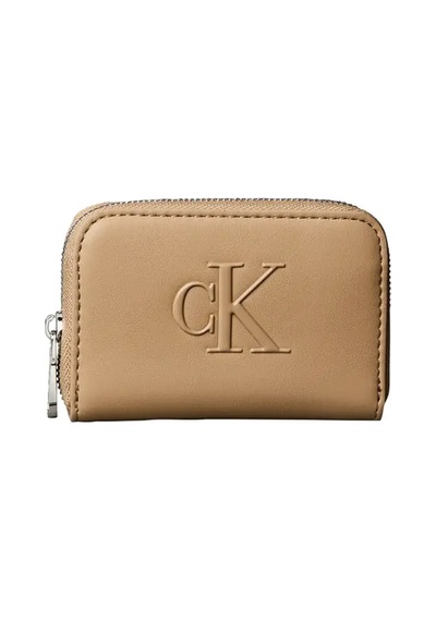 Calvin Klein Bold Ck Medıum Zıp A, Raj Bej Kadın Cüzdan