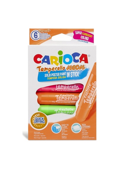Temperello Stick Poster Boyama Kalemi Fosforlu 6'li Sku: Zeusb071vmgdp3