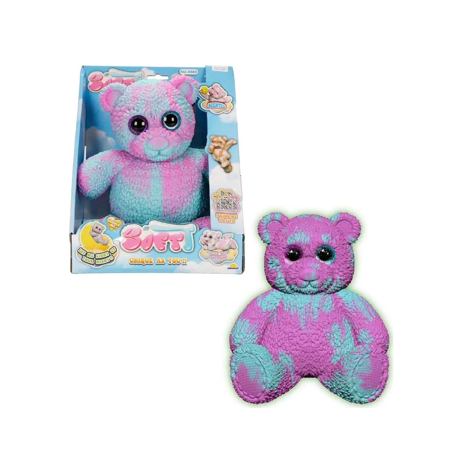 12331 Sun-btf-figür Softt Bear Deluxe Karanlıkta Parlayan 3a Çok Renkli