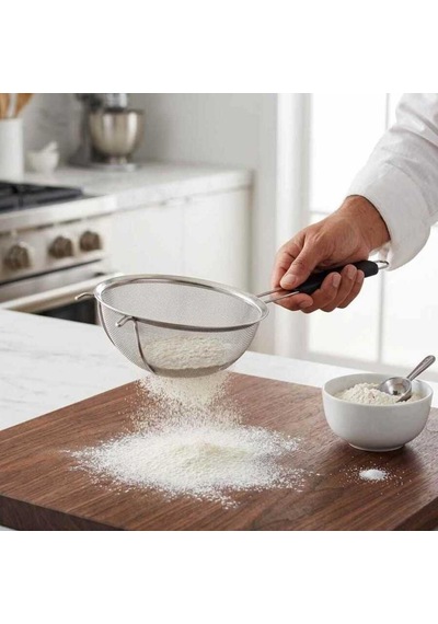 Destekli Süzgeç 24 Cm - Paslanmaz Çelik Çok Renkli