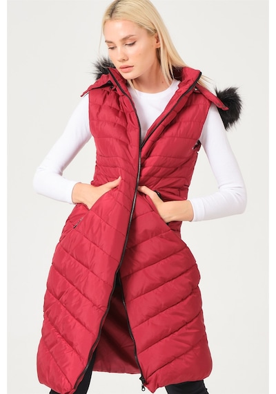 Dewberry Bayan Yelek Z6752 Bordo
