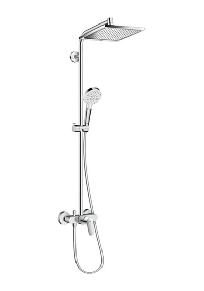 Hansgrohe Crometta E Duş Kolonu 240 1 Jet, Tek Kollu Batarya İle Krom Krom