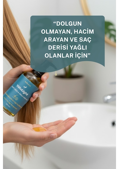 Volulight Hacim Ve Yağ Dengesi 100 Ml Üzüm Çekirdeği & Amla Saç Bakım Yağı