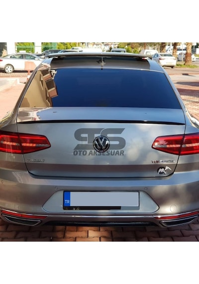 Sts Oto Aksesuar Passat B8  8.5 Bagaj Üstü Çıtası Spoiler Parlak Siyah (Piano Black)