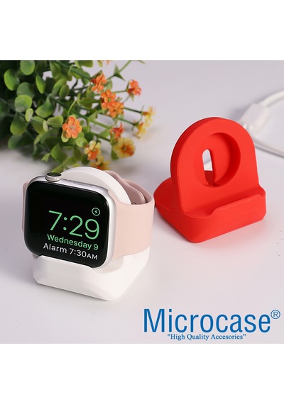Apple Uyumlu  Watch Tüm Seriler için Mini Silikon Şarj Standı - AL3569