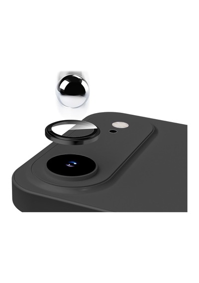 Apple Uyumlu iPhone 17 Air Metal Çerçeveli Temperli Kamera Lens Koruyucu Siyah