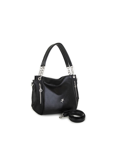 Nas Bag Kadın Büyük Boy Omuz Çantası Siyah Gri Nero 45x34x21 Cm siyah Siyah