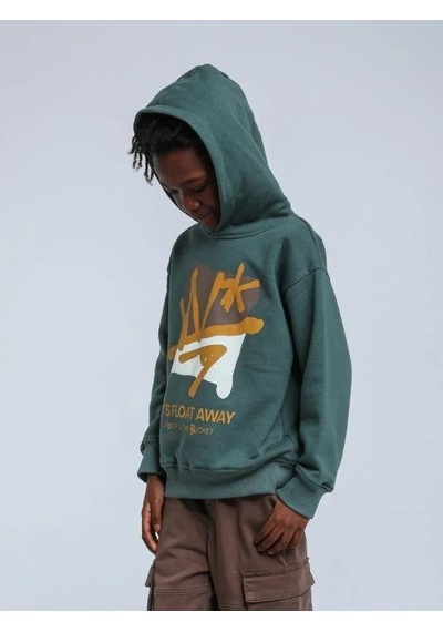 Jack Lions Erkek Çocuk Desenli Şardonlu 3 İplik Sweatshirt-14259 YESIL