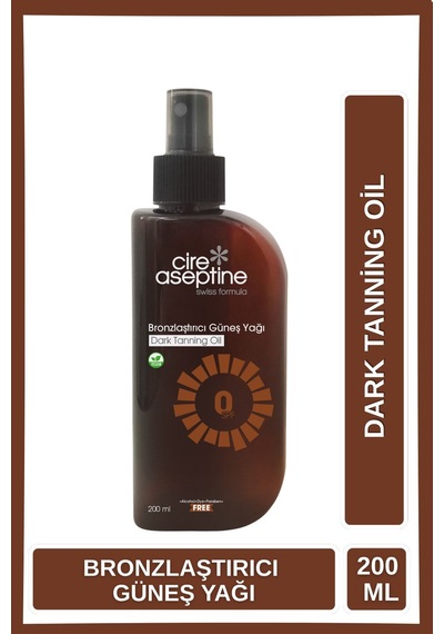 Cire Aseptine Bronzlaştırıcı Güneş Yağı 0 Spf 200 Ml Ve Güneş Kremi 100 Ml Kakao Yağlı