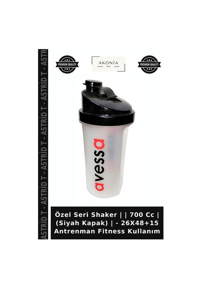 Özel Seri Shaker 700 Cc Siyah Kapak - 26x48+15 Antrenman Fitness Kullanım