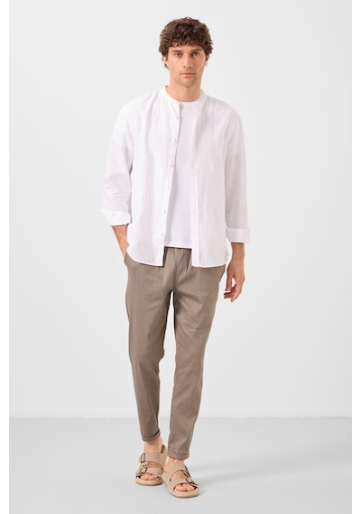 Tommylife Camel Standart Fit Dokuma Hafif Esnek Chino Erkek Pantolon - 82178 Camel