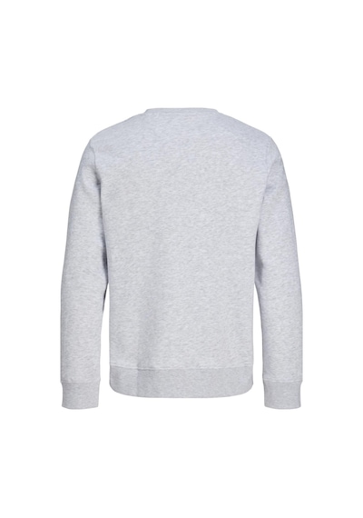 Jack & Jones Jjrush Erkek Sweatshirt Bisiklet Yaka Rahat Günlük Pamuklu Gri