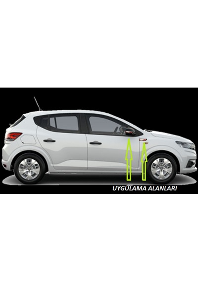 Dacia Sandero Stepway Yan Aynalar Ve Çamurluk Yanı Damla Desen Bı