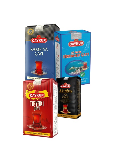 Tiryaki 500gr, Kamelya 500gr, Altınbaş 200gr, 42 No Tirebolu 500gr Dökme Çay Paketi