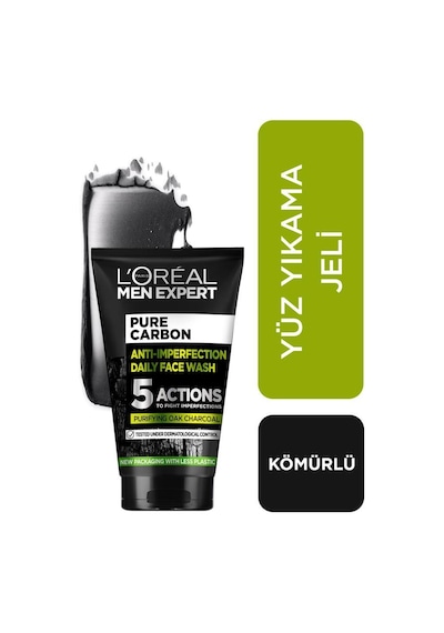 L'Oréal Paris Men Expert Pure Charcoal Yüz Yıkama Jeli 2 x 100 ML