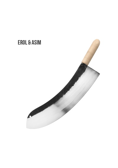 Ahşap Saplı Karbon Çelik Zırh 50 Cm