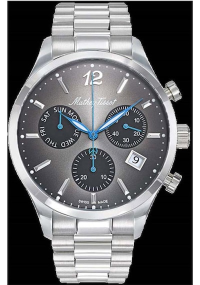 Mathey Tissot H411chan Swiss Made Safir Çizilmez Cam Fonksiyonlar Aktif Metalik Erkek Kol Saati
