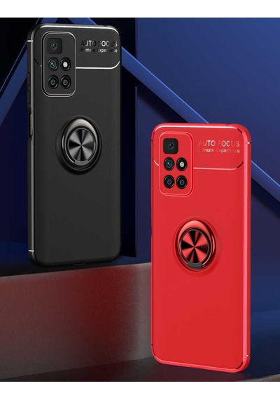 Xiaomi Redmi 10 Kılıf Zore Ravel Silikon Kapak Kırmızı