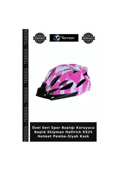 Özel Seri Spor Başlığı Koruyucu Başlık Ekipman Hattrick Ks25 Helmet Pembe-siyah Kask Pembe - Siyah