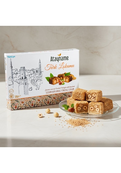 Atayname Susam Kaplamalı Fındıklı Lokum 300 G