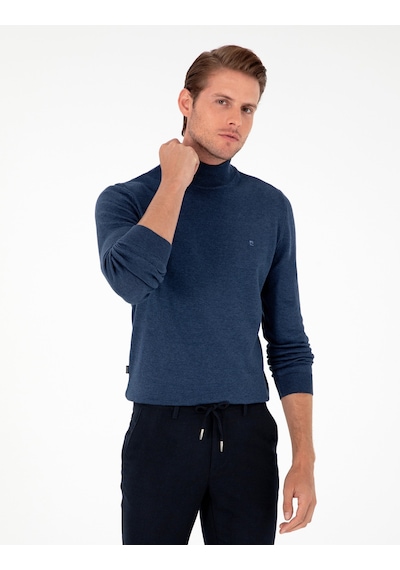 Pierre Cardin Erkek İndigo Melanj Kazak /triko 50296614-vr155 İndigo Melanj