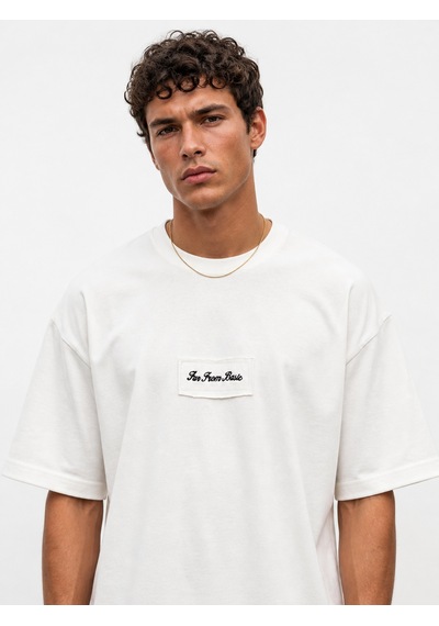 Respire Erkek Ffb Nakışlı Oversize T-shirt Ekru