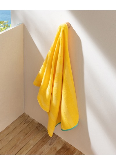 Madame Coco Julien %100 Pamuk Plaj Havlusu - Sarı - 70x150 Cm 8684427310793 Çok Renkli