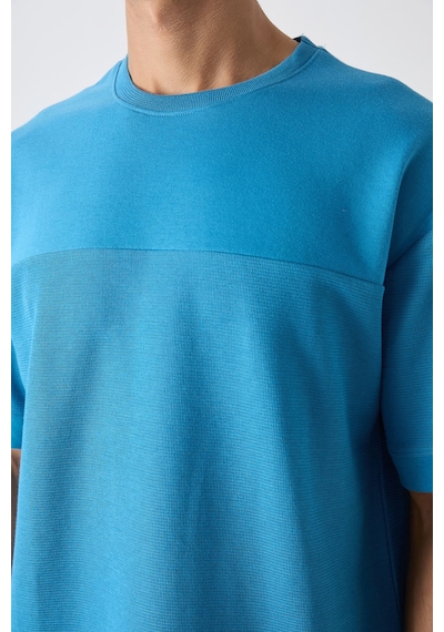 Tommy Life Petrol Mavi Pamuklu Kalın Yüzeyi Dokulu Oversize Fit Basic Erkek T-shirt - 88340 Petrol Mavi Tommy Life Petrol Mavi Pamuklu Kalın Yüzeyi Dokulu Oversize Fit Basic Erkek T-shirt - 88340 Petrol Mavi